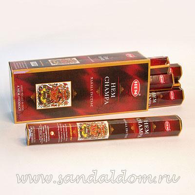Купить 186Cha - Благовония HEM Hexa CHAMPA аромапалочки Чампа  (масальная смесь*). Интернет-магазин