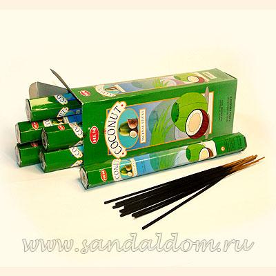 Купить 186Coc - Благовония HEM Hexa COCONUT  аромапалочки Кокосовый орех. Интернет-магазин