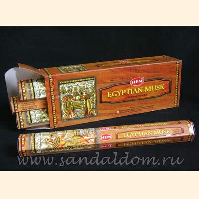 Купить 186EM - Благовония HEM Hexa EGYPTIAN MUSK   аромапалочки Египетский муск. Интернет-магазин