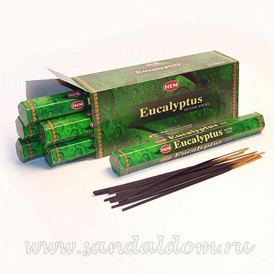 Купить 186Eu - Благовония HEM Hexa EUCALYPTUS   аромапалочки Эвкалипт. Интернет-магазин