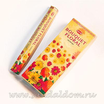 Купить 186FlB - Благовония HEM Hexa BOUQUET/FLORAL BOUQUET аромапалочки Цветочный букет. Интернет-магазин