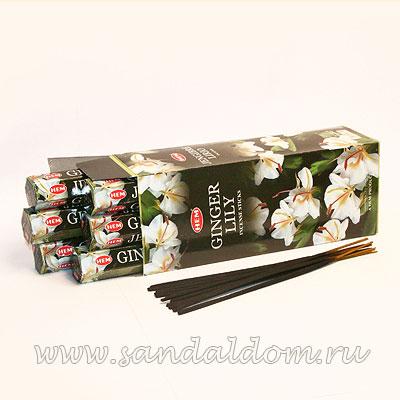 Купить 186GIL - Благовония HEM Hexa GINGER-LILLY Имбирь Лилия. Интернет-магазин