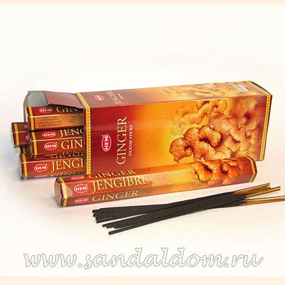 Купить 186GI - Благовония HEM Hexa GINGER  аромапалочки Имбирь. Интернет-магазин