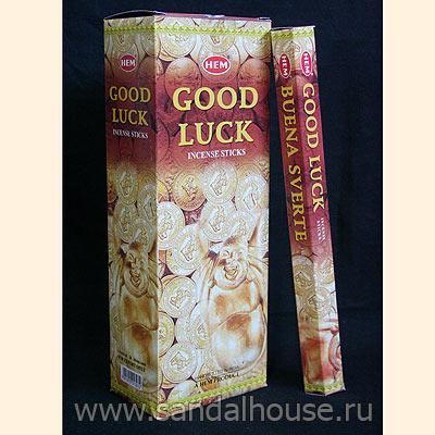 Купить 186GL - Благовония HEM Hexa GOOD LUCK  аромапалочки Пожелание удачи. Интернет-магазин