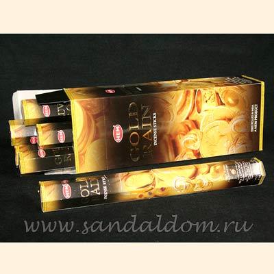 Купить 186GOR - Благовония HEM Hexa GOLD RAIN аромапалочки  Золотой дождь. Интернет-магазин
