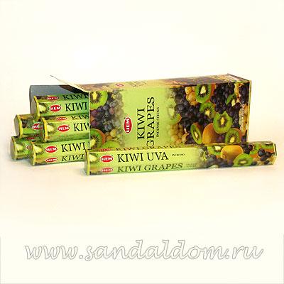 Купить 186KiG - Благовония HEM Hexa KIWI GRAPES аромапалочки Киви. Интернет-магазин