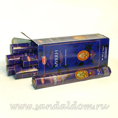 Купить 186My - Благовония HEM Hexa MYRRH  аромапалочки Мирра. Интернет-магазин