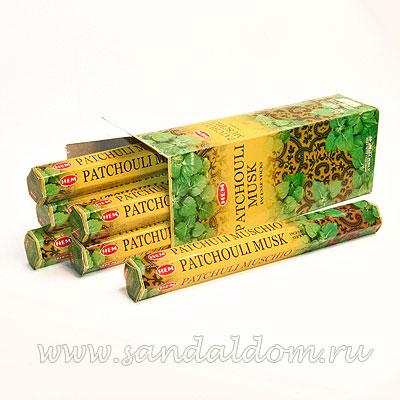 Купить 186PaM - Благовония HEM Hexa PATCHOULI-MUSK пачули муск. Интернет-магазин