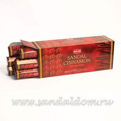 Купить 186SC - Благовония HEM Hexa SANDAL-CINNAMON аромапалочки Сандал с корицей. Интернет-магазин
