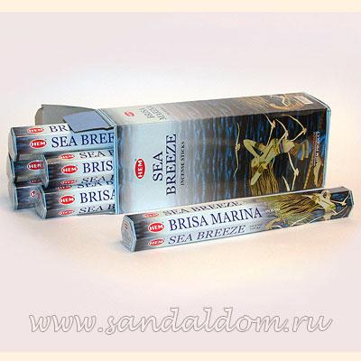 Купить 186SEB - Благовония HEM Hexa SEA BREEZE аромапалочки Морской бриз (бриз - лёгкий ветер). Интернет-магазин