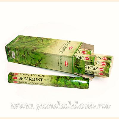 Купить 186SP - Благовония HEM Hexa SPEARMINT  аромапалочки Мята (разновидность: мята кудрявая). Интернет-магазин