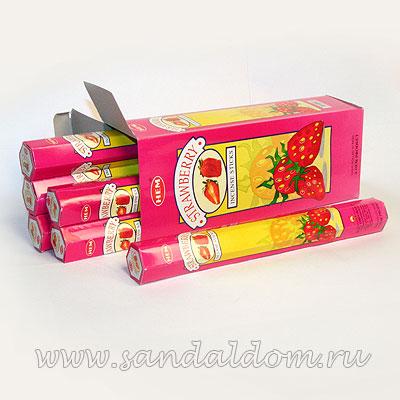 Купить 186ST - Благовония HEM Hexa STRAWBERRY   аромапалочки Клубника (или земляника). Интернет-магазин