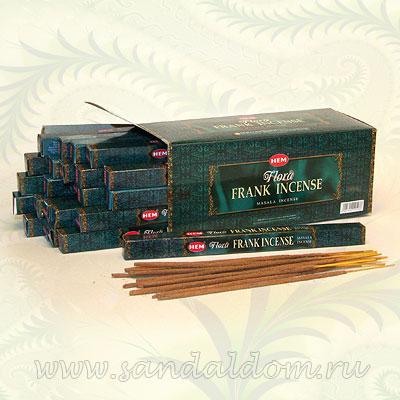 Купить 189FFI - Благовония HEM sq Flora Frank Incense Masala аромапалочки Ладан (буквально: чистая эссенция)  (натуральная серия). Интернет-магазин