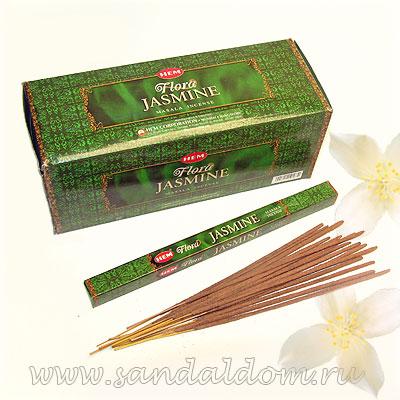 Купить 189FJM - Благовония HEM sq Flora Jasmine Masala аромапалочки  Жасмин (натуральная серия). Интернет-магазин