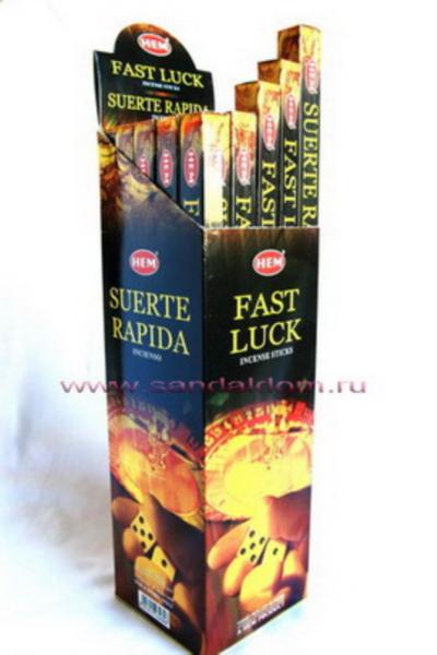 Купить 189FaL - Благовония HEM sq Fast Luck  аромапалочки Лёгкая удача (к деньгам). Интернет-магазин