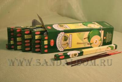 Купить 189GA - Благовония HEM sq Green Apple  аромапалочки Зелёное яблоко. Интернет-магазин