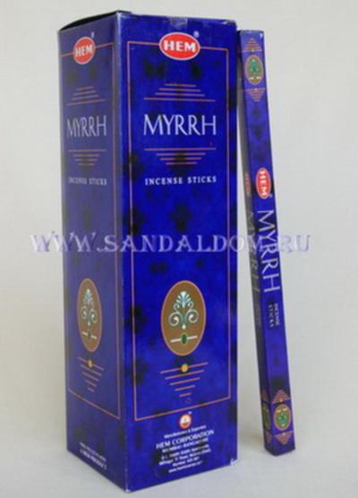 Купить 189My - Благовония HEM sq Myrrh  аромапалочки Мирра. Интернет-магазин