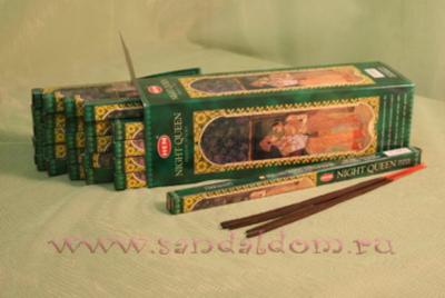 Купить 189NQ - Благовония HEM sq Night Queen  аромапалочки Королева ночи (синонимы: селеницереус, цветущий кактус,  эпифиллиум). Интернет-магазин