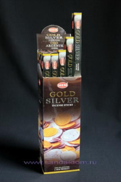 Купить 189SiG - Благовония HEM sq Silver and Gold аромапалочки Серебро и золото. Интернет-магазин