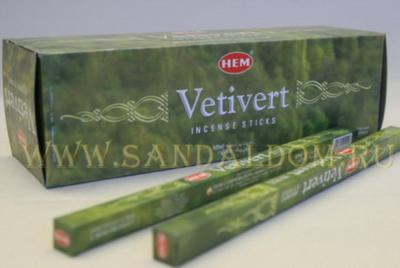 Купить 189Ve - Благовония HEM sq Vetivert  аромапалочки Ветивер (синоним: куш). Интернет-магазин