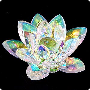 Лотос цветной, стекло,  d - 10 см.