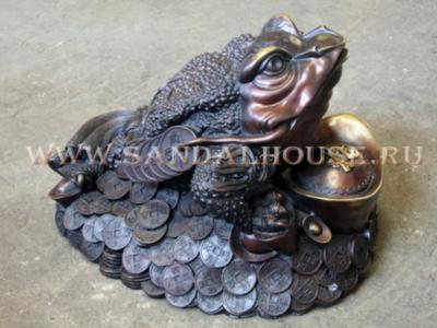 Жаба богатства 2229MR к деньгам h~40sm L~40sm бронза