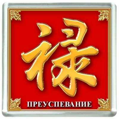 Магнит Фен-Шуй квадрат NEM-02 ПРЕУСПЕВАНИЕ