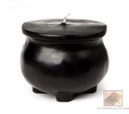 Мистическая черная свеча "Ведьмин Котелок"