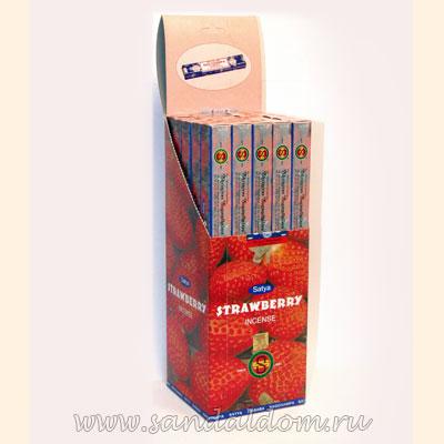 451St - БЛАГОВОНИЯ масала Satya sq 8stk Strawberry 10gm 