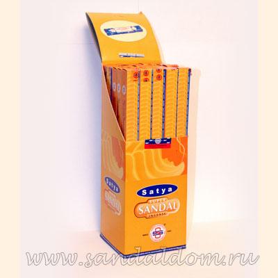 451SuS - БЛАГОВОНИЯ масала Satya sq 8stk Super Sandal 10gm  сандал