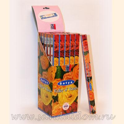 451Va - Благовония масала Satya sq 8stk Valley of Roses 10gm