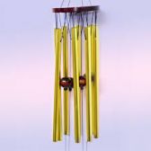 Музыка Ветра золотые трубки, 9 трубок, h трубки 24 см.