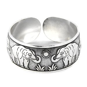 Браслет "Слоники", широкий
