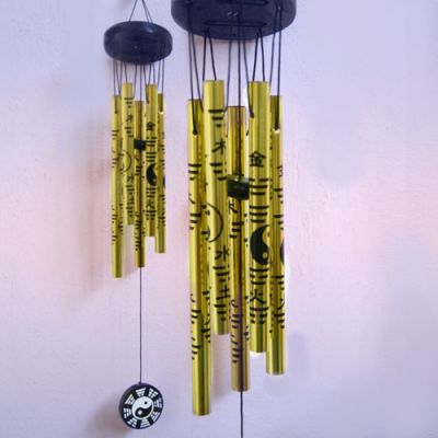Музыка Ветра с Инь-Ян, 5 трубок, h трубки 16 см.