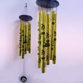 Музыка Ветра с мантрой Ом, 5 трубок, h трубки 35 см., d платформы - 13 см.