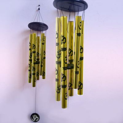 Музыка Ветра с мантрой Ом, 5 трубок, h трубки 22 см.