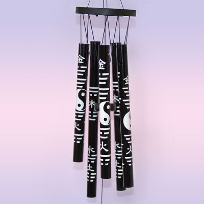 Музыка Ветра с Инь-Ян, 5 трубок, h трубки 22 см.