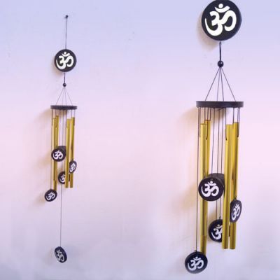 Музыка Ветра с мантрой Ом, 4 трубки, h трубки - 24 см., d платформы - 9 см.