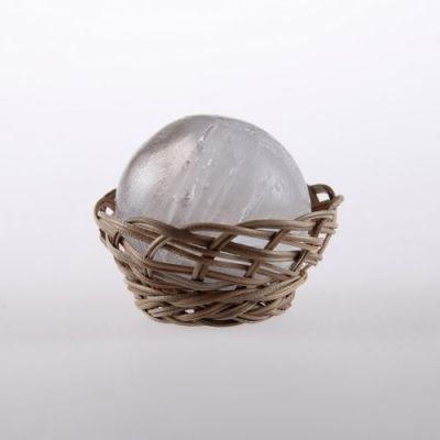 Кристалл-слиток супер-мини Соло - минеральный дезодорант в кокосовой корзинке и пакете