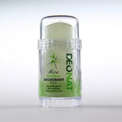 Минеральный Дезодорант "Кристалл-ДеоНат"с натур.соком АЛОЕ стик 80гр. зеленый