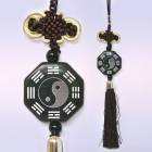 Подвеска Узел Удачи и Багуа, дерево, 35 см.