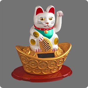 Манэко-кот, на солнечных батарейках,двигает лапкой, 14х12 см