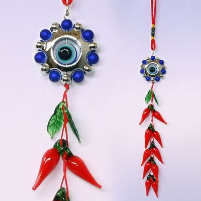 Подвеска IVR182 Колесо фортуны и перец-стекло 28см Китай
