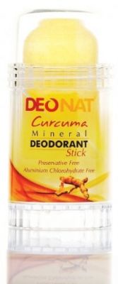 Минеральный Дезоддорант "Кристалл-ДеоНат"с КУРКУМОЙ стик 80гр желтый