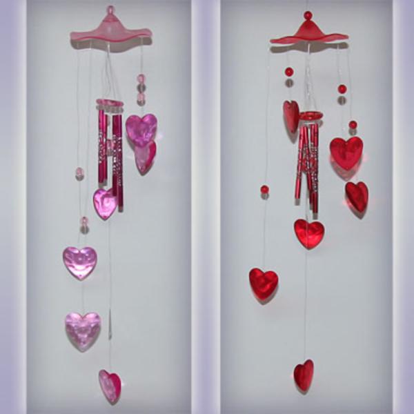 Музыка ветра A141 Сердечки h=48см