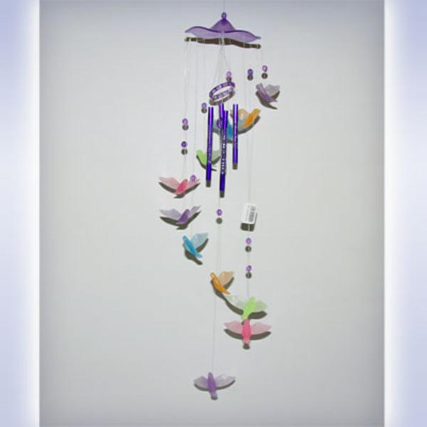 Музыка ветра A148 Голуби разноцветные h=83см