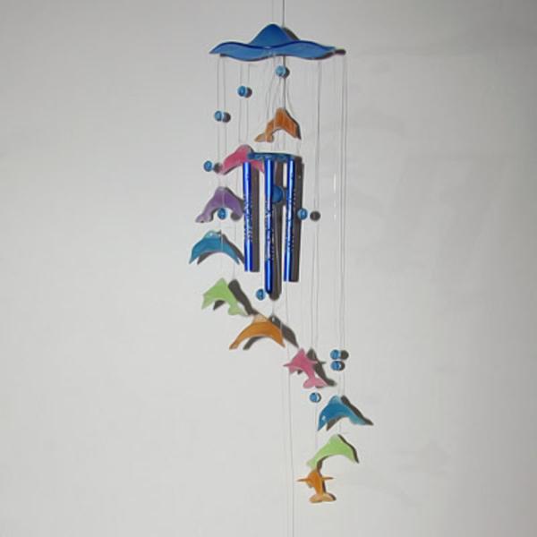 Музыка ветра A150 Дельфины разноцветные L=63sm