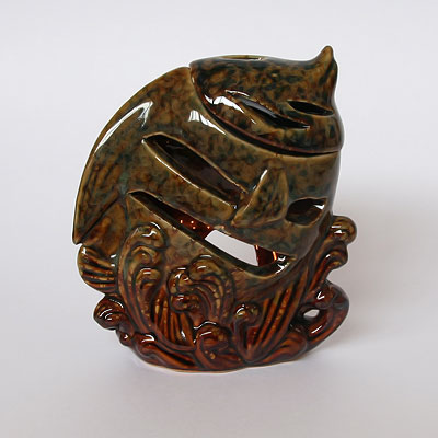 Аромалампа A184 Рыба плоская керамика h=14sm L=13sm ― Сандаловый Дом СПб - Интернет-магазин