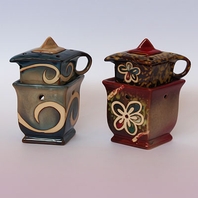 Аромалампа керамическая Четырехугольный чайник h=12sm