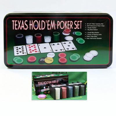 Покерный набор A314 в жестяной коробке 11*11*24см